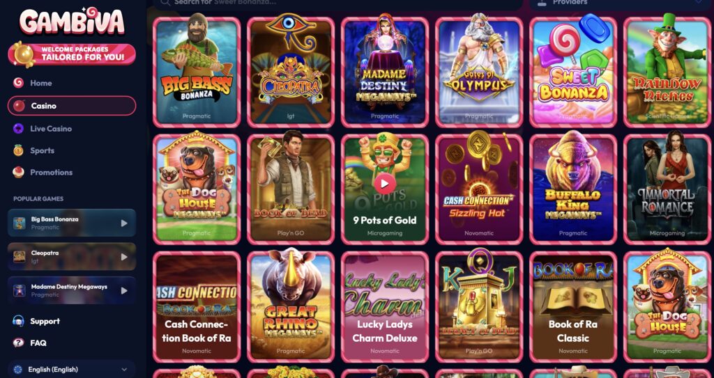 Gambiva - Best Non UKGC Casino For Bonuses